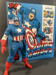 MARVEL MEZCO EXCLUSIVE ONE:12 CAPTAIN AMERICA SILVER AGE 6″ FIGURE OPENED RARE