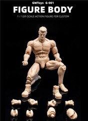 GWToys G001 1/12 Male Strong Muscular Articulated Body 16cm Flexible 6″ Figure