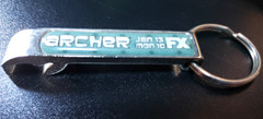 2010 FX’s Archer Animation Cartoon bottle opener keychain promo all metal