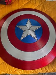 24″ AVENGERS CAPTAIN AMERICA VIBRANIUM SHIELD 75TH ANNIVERSARY COSPLAY PROP NEW