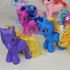 10x Gi-Go Wonder Pony Land Unicorns Lot Purple Pink Blue White Stars Bee Bolt