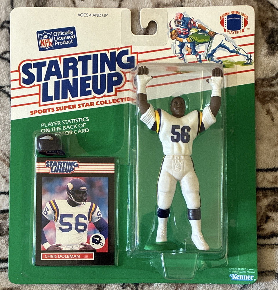 Kenner Starting Lineup 1989 NFL Edition Chris Doleman Figure w/ Card