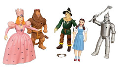 1998 Wizard of Oz Lot 5 Figures Missing Accessories Dorothy Lion Scarecrow