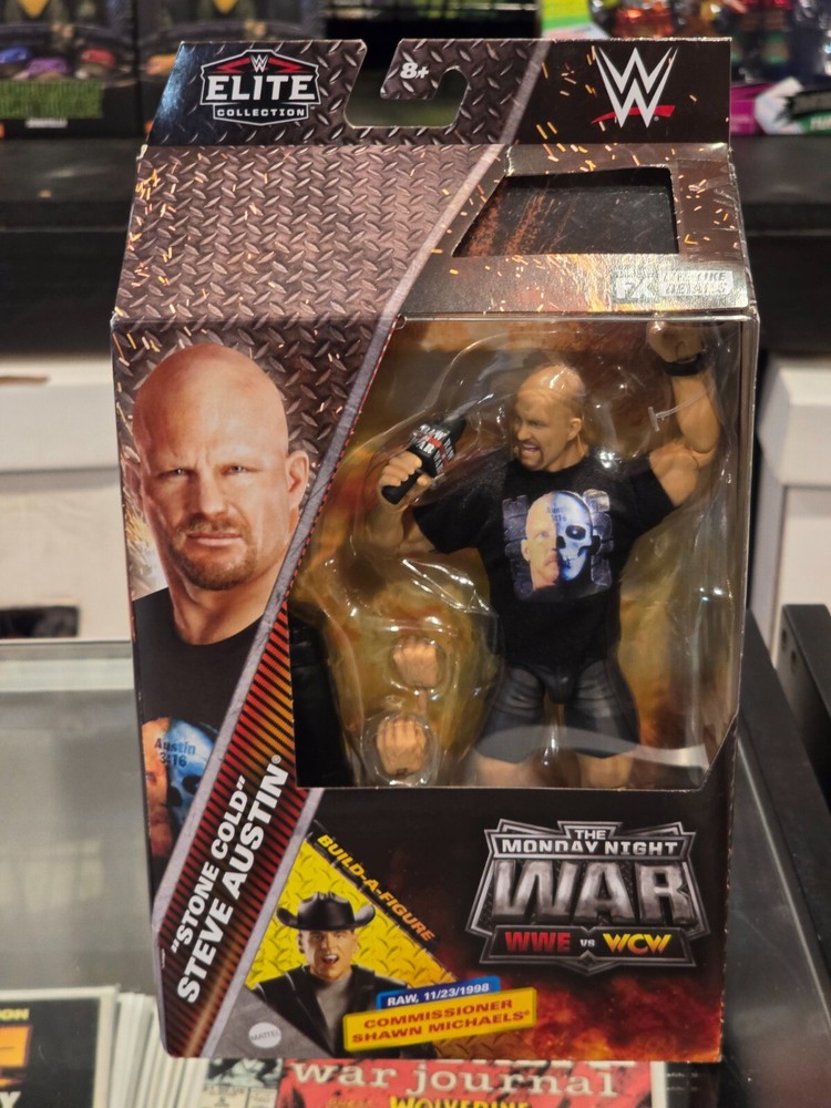 MATTEL WWE VS WCW MONDAY NIGHT RAW STONE COLD STEVE AUSTIN ACTION FIGURE ELITE