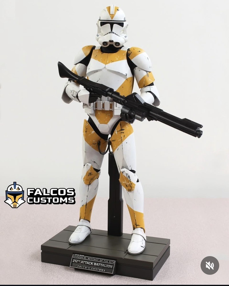 Star Wars Custom 3d Printed and Painted 1/6 Scale 212th Clone Trooper Figure