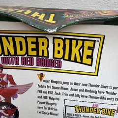 Vintage Power Rangers THUNDER BIKE w/ RED RANGER 1994 Bandai – Box Damage NOS