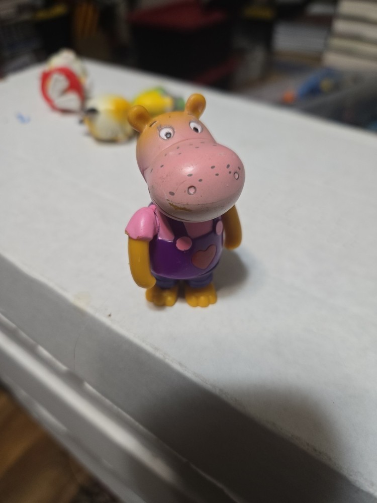 Richard Scarry Busy Town Mysteries Hilda the Hippo Figure 2011 Purple Overalls