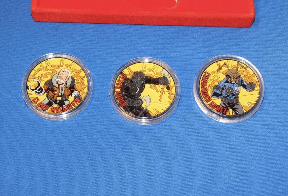 Mezco One:12 Hazard Squad Challenge Coin Coins Set!