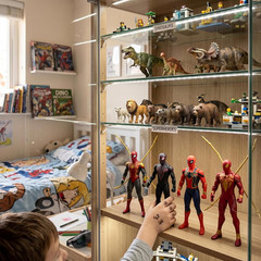 4PCS Spider Hero Action Figures Set, 7 Inch Movable Superhero Figurines with Dis
