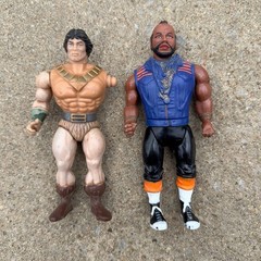 VTG 1983 John Blackstar + Mr. T B.A. Baracus A Team 6” Action Figures Galoob (2)