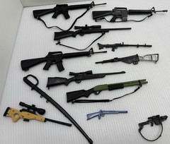 VTG Mixed Lot Gi Joe Others Action Figure weapons Knife Rifles Guns Accessories
