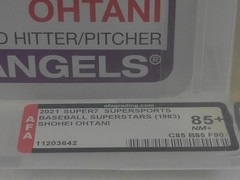 SUPER7 2021 TOPPS BIG LEAGUE REACTION FIGURE MLB BASEBALL SHOHEI OHTANI AFA 85+