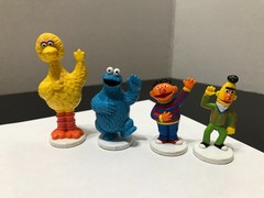 Vintage 1980’s Sesame Street PVC Figure Cake Topper Lot X 9 Pieces