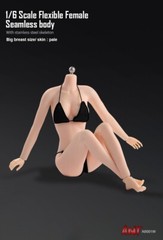 US 1:6 Pale Skin Large Bust Breast 12″ Female Seamless Flexible Figure Body Toys