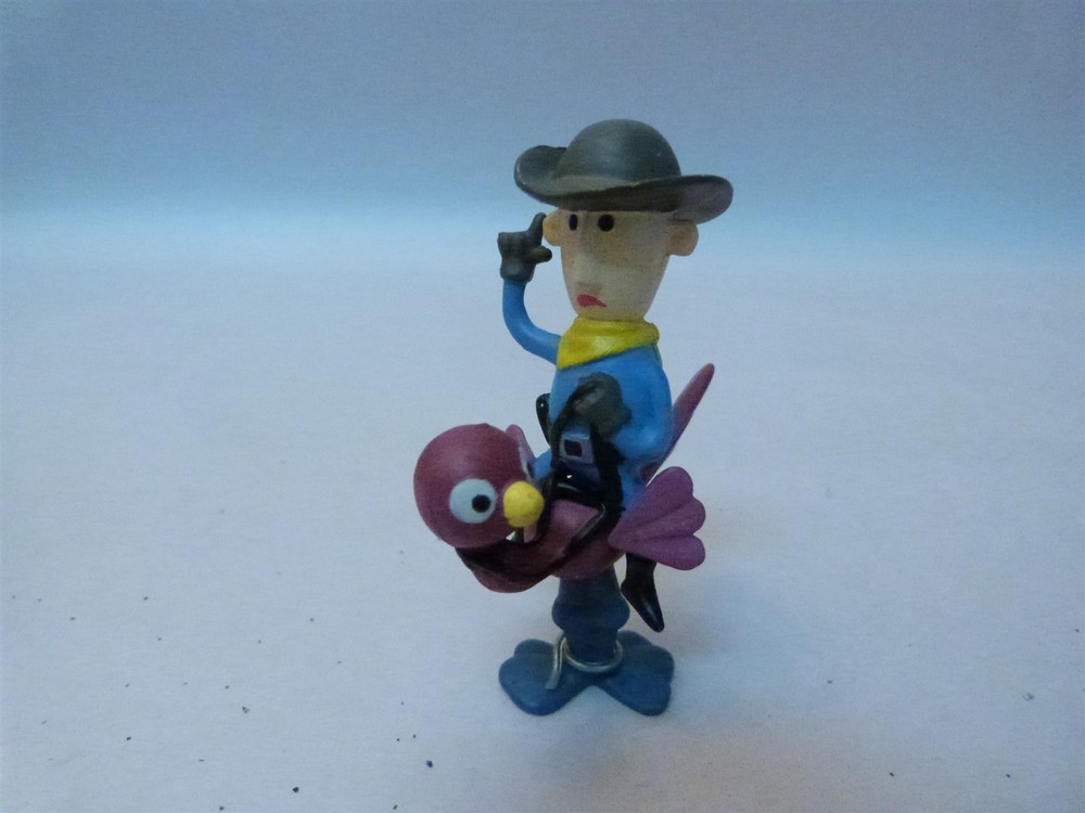 2003 GTM&L Playing Mantis PVC Rudolph Misfit Toys Figure COWBOY RIDING OSTRICH