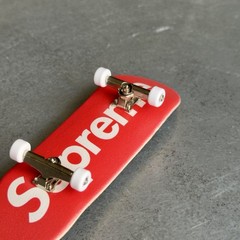 Supreme Red Graphic Fingerboard Complete Mini Skateboard Finger Board