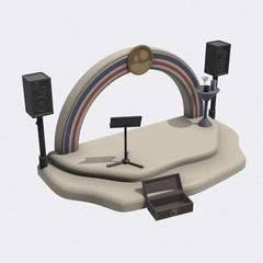 Custom Cantina Bandstand for 3.75 inch (1:18) Scale Action Figure