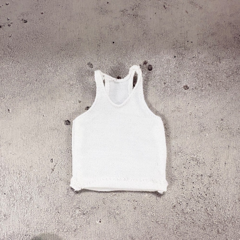 SU-NT3-TK-WHT: 1/12 XL fabric white tank top for Nota NT-03/03S, Muff Adam body