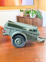 Vintage 1965 Hasbro GI JOE Official Military Jeep & Trailer 7000 Patent Pending