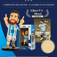Leonel Messi Campeones del mundo collection figure + Booklet Brand new