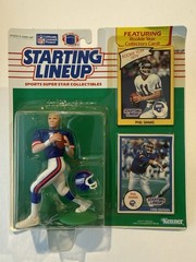 💥🏈 1990 PHIL SIMMS New York Giants Starting Lineup, NFL – VERY NICE! 🏈💥