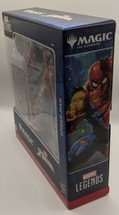 Marvel Legends Magic The Gathering Battle-Damaged Spider-Man & CARD & STAND