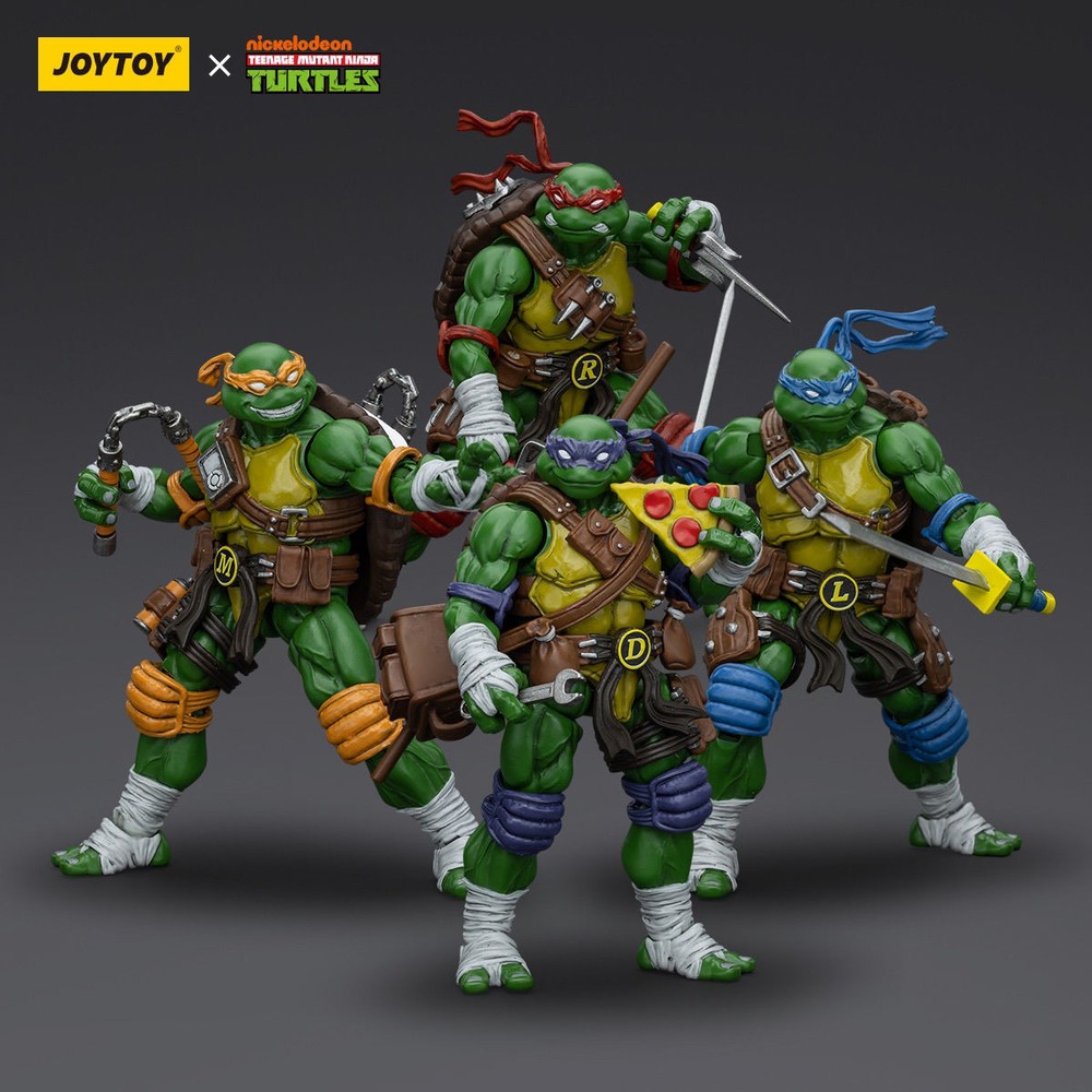 Pre-order 4 Pcs/Set JOYTOY TMNT Teenage Mutant Ninja Turtles 1/18 Figure Model