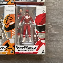 Power Rangers Lightning Collection Lot – MMPR Red, White & 2x Black Rangers