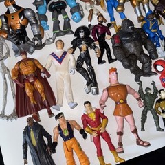 Lot of 44 Mixed Vintage & Modern Action Figures and Toys – Collectibles – As-Is