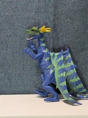 Kid Galaxy Poseable Dragon Figure | Blue & Green Dragon Action Toy