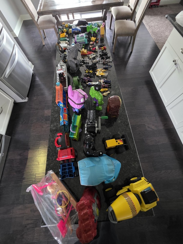 67 Items, Assortment Of Toys, Batman, Disney, Mattel