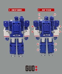 Shoulder Cannon Side skirt FillerUpgrade Kit For SS86 Soundwave by GOBetter