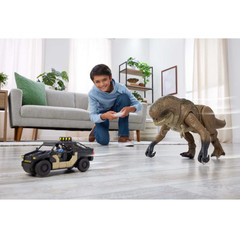 Jurassic World Rebirth Track N Chomp Distortus Rex RC w/ Vehicle