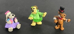 POUND PUPPIES Lot of 3 PVC Miniatures VIOLET Bright Eyes BARKERVILLE 1986 Tonka