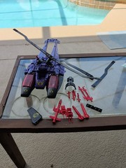 Vintage G.I. Joe Cobra MAMBA Helicopter Hasbro 1987 Near COMPLETE Parts Lot