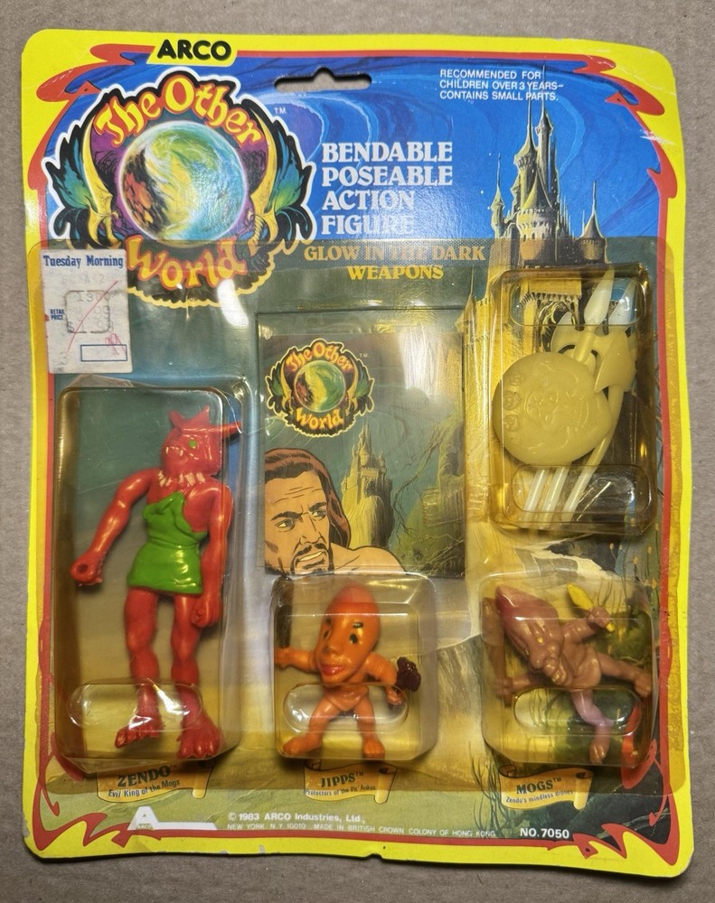 Vintage Arco The Other World Zendo Carded Action Figure w/ Jipps Mogs Weapons