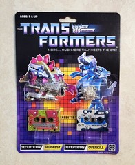 TRANSFORMERS G1 SLUGFEST & OVERKILL IN US RARE! DECEPTICON SOUNDWAVE CASSETTES
