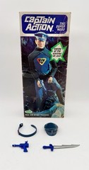 VINTAGE IDEAL CAPTAIN ACTION 1ST ISSUE ORIGINAL BOX & ACCESSORIES 1966 COMPLETE