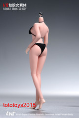 ANT 1:12 Seamless Pale Skin Female details Action Figure Body Hand Foot Model