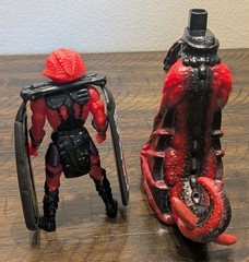 Vintage 1996 Galoob Dragon Flyz Dread Wing Black Heart Launcher Figure Toy