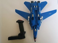 VTG 1989 Hasbro Flying Fighters? Blue Navy Jet Plane WORKS RARE LOUD HTF