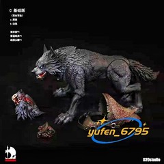 D20 Studio 1:12 Metal Blade Huge Wolf Mount Black C-Basic Version Model Figure