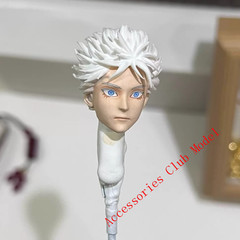 Painted 1/12 Custom Jujutsu Kaisen Gojo Satoru Head Carving For 6″Romankey Figur