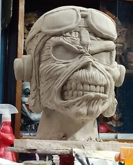 Eddie “Aces High” Latex Mask Handmade Fan Art . Stylized Painting. Fan Art