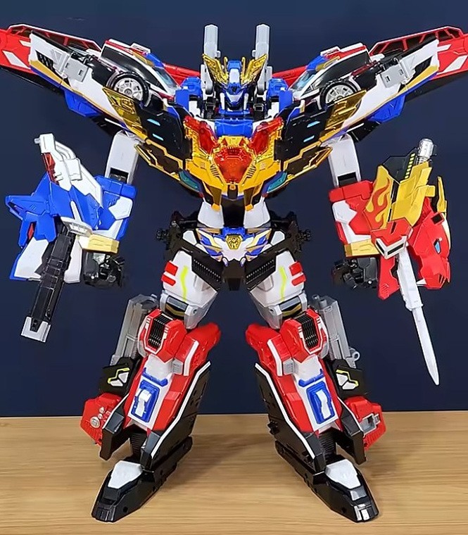 Metal Cardbot W Grand Blue Leon BLAION & BLUE COP W Transforming Robot Set 2025