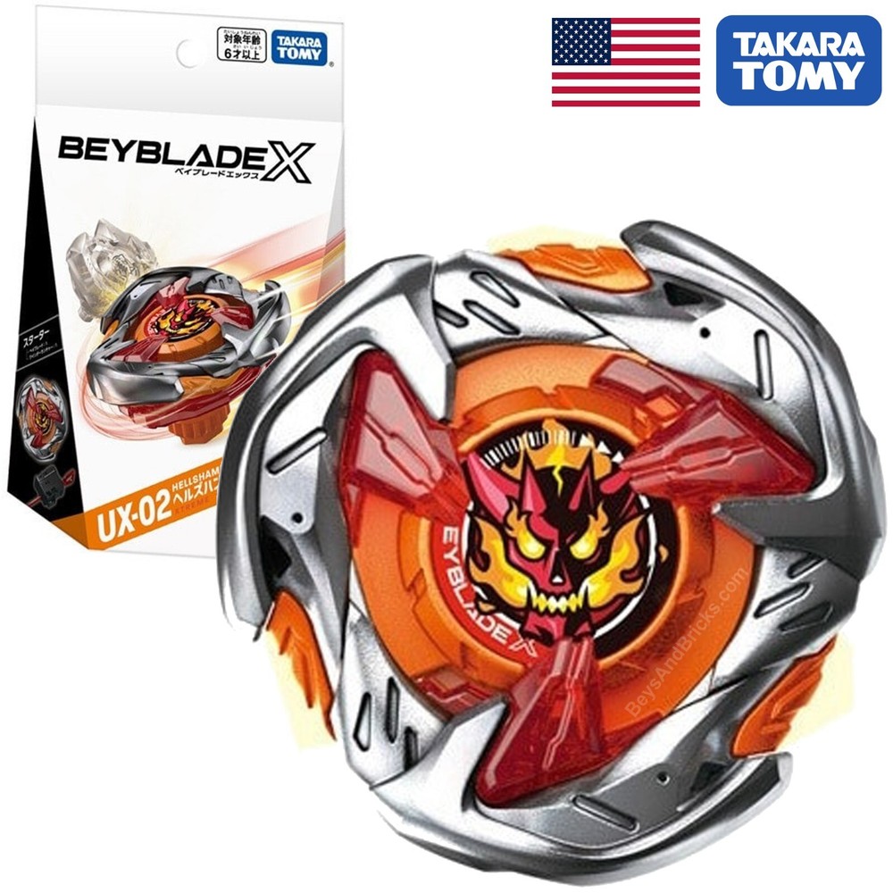 TAKARA TOMY Hells Hammer 3-70H Beyblade X Series Starter UX-02- USA SELLER!