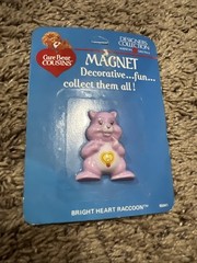 Bright Heart Raccoon Care Bear Cousins Fridge Magnet #55041 American Greet 1985