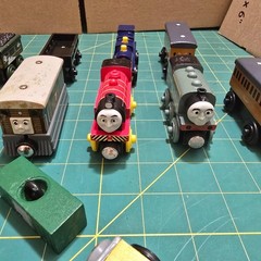 Thomas & Friends Wooden Railway Toy Train Lot – 14 Piece Mixed Vehicle Set