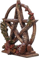 Nemesis Now Season of The Pentagram Figurine, Resin, Gold/Red (Winter), 16.5cm