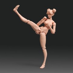 US 6″ PVC Flexible Joints Pale Skin Woman Action Figure Body Model Toys